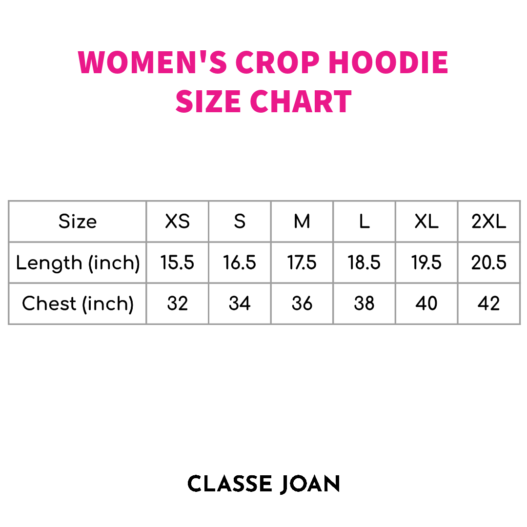 Women's Crop Hoodie - Maroon (Plain)