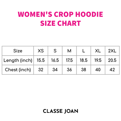 Women's Crop Hoodie - Maroon (Plain)