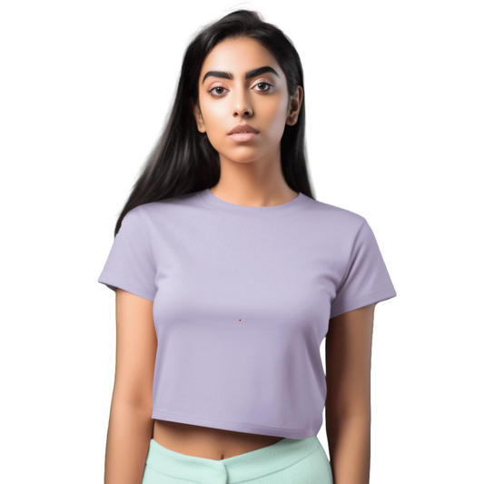 Women's Crop Top - Lavender (Plain)