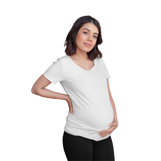 Women's Maternity T-shirt - White (Plain)