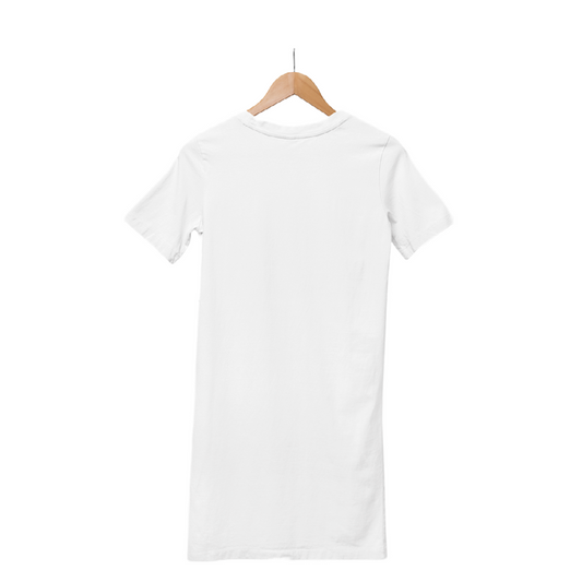 Women's T-shirt Dress - White (Plain)